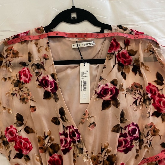 NWT- Alice + Olivia floral wrap dress - Picture 16 of 16